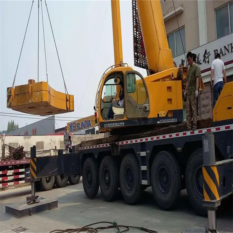 巨野当地吊车出租|机器吊装|75吨|工厂搬迁服务